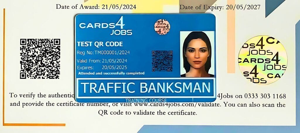 Exciting news! 🚧 Introducing our new QR code cards! 1 Traffic Marshall, Fire Marshall, First Aid courses and other construction industry essential trainings